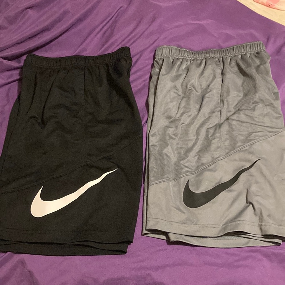 2 pair of boys large Nike shorts